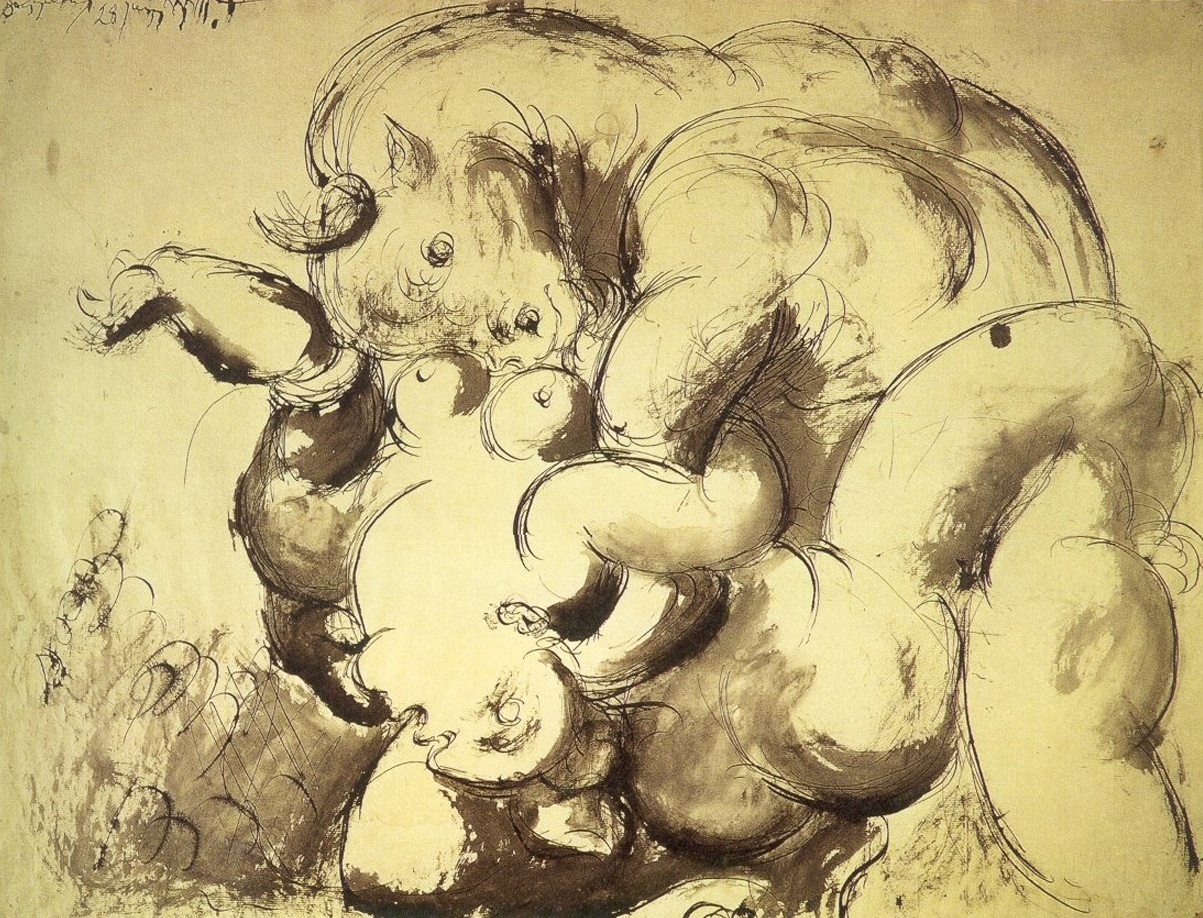 Minotaure et nu (1933) by Pablo Picasso