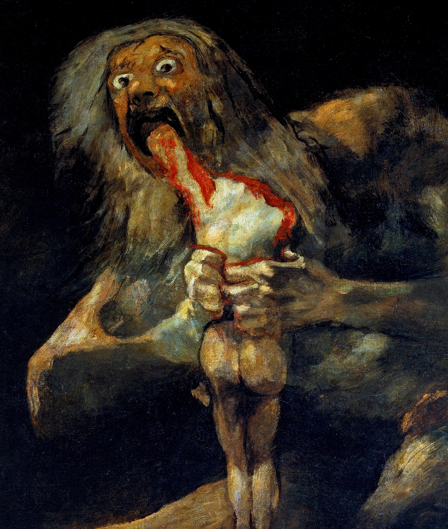 Saturno devorando a su hijo (1823) by Francisco de Goya